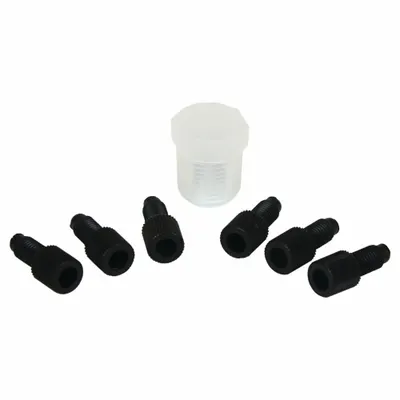 JUSTRITE Replacement Plug Cap Kit: Polypropylene - Manifolds for HPLC Waste Cans