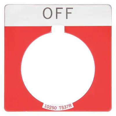 EATON Legend Plate: 30 mm Panel Mounting Size, Square - Push-Button Rings & Plates