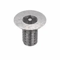 Tamper Resistant Screw: #10-24 Thread Size, 3/8 in Lg, Stainless Steel, Plain, Flat, 25 PK (MPN 91600)