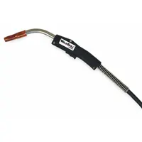 MIG gun rated at 250 A for 0.045 in wire, with a 15 ft cable and Miller-compatible rear connection. Designed for CO2 gas welding. Uses WS14 contact tip series. Suitable for fabrication, repair, and light industrial welding applications