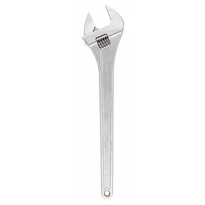 CHANNELLOCK Adjustable Wrench: Alloy Steel, Chrome, 24 in Overall Lg - General Purpose Adjustable Wrenches