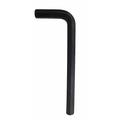 L-shaped hex key with 5/16 in SAE tip size, short length, made of alloy steel with black oxide finish. Includes 2 tips. Used for tightening or loosening hex socket screws and bolts in maintenance, assembly, and repair tasks.