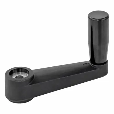 JW WINCO Crank Handle with Revolving Grip, 3/8 in Bore, 3.15 in Length - Crank Handles with Revolving Grip