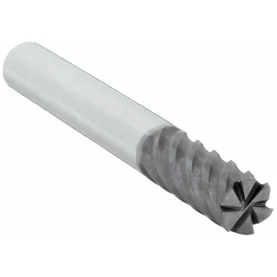 WIDIA HANITA Square End Mill: Carbide, AlTiN Coated, 4 Flute, 3/8" Mill Dia, 1-1/2" LOC - Fast-Cutting Carbide Square End Mills for Steel & Cast Iron