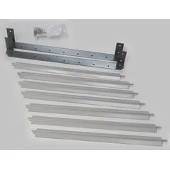 This steel louver kit is designed for use with hydronic wall and ceiling unit heaters to direct airflow. It features a gray finish and measures 17-15/16 inches high by 19-1/2 inches wide by 3-5/8 inches deep.
