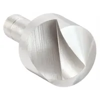 This 90° single-flute countersink has a 1/2 in body diameter and is made from cobalt steel. It is designed for fast cutting and deburring in ferrous materials, commonly used to create chamfered holes for flush screw or bolt heads in metalworking applications