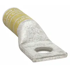 Copper compression lug for terminating 250 kcmil stranded copper wire to a 1/2 in stud. Long-barrel design for secure connections in power distribution, switchgear, and heavy equipment applications.