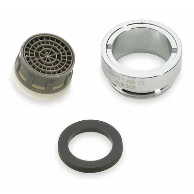 SLOAN Outlet: 2.2 gpm Flow Rate, Aerated Flow Outlet, Metal, Chrome Finish - Faucet Aerators & Outlets
