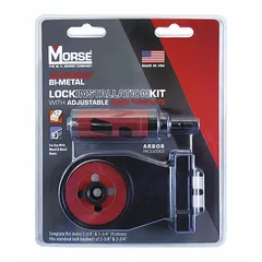 This 3-piece hole saw kit features bi-metal construction with 5/6 teeth per inch for cutting through wood, metal, and plastic. Maximum cutting depth is 1 15/16 inches. Suitable for general maintenance, electrical, and plumbing applications requiring clean, precise holes.