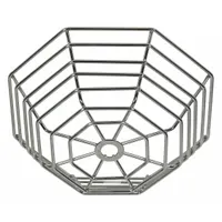 This stainless steel guard is designed for indoor wall-mounted smoke detectors, providing protection against vandalism and accidental damage. It features a flush mount style and includes mounting hardware for installation. The guard has an overall depth of 8 1/4 inches and is finished in gray