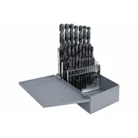 APPROVED VENDOR Jobber Length Drill Bit Set: 29 Pc, 1/16" to 1/2" by 64ths, 135° Split Point