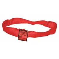Endless round sling constructed from polyester and nylon. Body diameter of 1 1/2 in and sling length of 6 ft. Suitable for lifting and rigging applications where flexibility and load protection are required