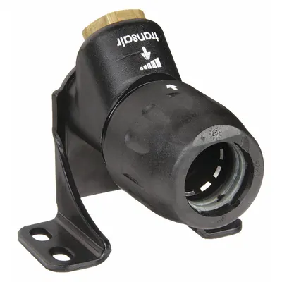 TRANSAIR Push-Fit Elbow Fitting: 1/2 in OD x 1/2 in Pipe Size - Polyamide Tube Fittings for Compressed Air Systems