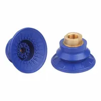 SCHMALZ Vacuum Pad Assembly: Bellows, 1.5 Folds, 3/8 in NPT, 67 mm Pad Dia, NBR, Blue, 60 A, SAB (MPN 10.01.06.01972)