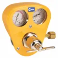 Single-stage fuel gas regulator for acetylene service. Features a CGA 300 inlet connection and 9/16"-18 M LH outlet. Stainless steel diaphragm. Used in welding, cutting, and brazing applications to reduce cylinder pressure to a stable 15 psig outlet pressure.