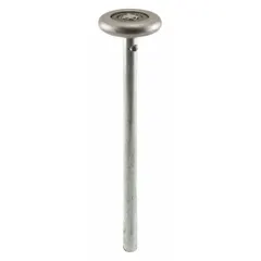 This surface-mount steel roller is designed for use in garage door track systems, guiding door sections smoothly during operation. The 1 13/16 in diameter steel wheel provides durability for residential or light commercial applications. Suitable for surface-mount installation on garage doors.