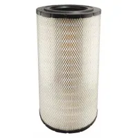 Round/oval engine air filter with radial seal and cellulose/paper media. Designed for Scania vehicles. Replaces original filter to maintain clean air intake and protect the engine from contaminants
