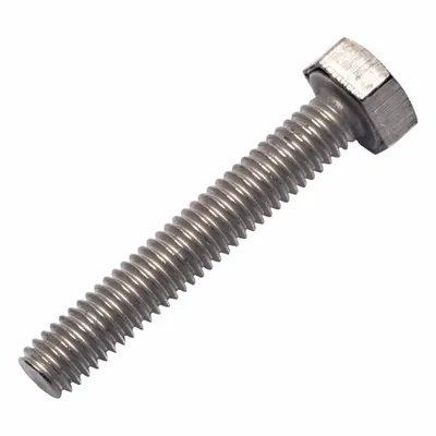 ALLIED TITANIUM Heavy Hex Bolt: Titanium, Grade 2, Plain, M4x0.7 Thread Size, 25 mm lg - Titanium Heavy Hex Bolts