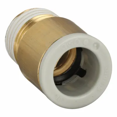 SMC KQ2S10-02AS Push-to-Connect x BSPT Adapter Fitting - Polybutylene & Brass Tube Fittings