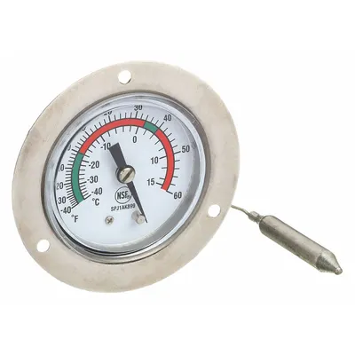 OEM NSF-Rated Panel Mount Dial Thermometer, -40°C to 15°C, ±2% Accuracy - NSF-Rated Panel Mount Dial Thermometers