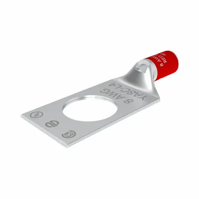 BURNDY YA8CL4BOX One-Hole Compression Lug, 8 AWG, 1/2 in Stud - One-Hole Compression Lugs