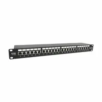 EATON TRIPP LITE Patch Panel: Flat, 1 Rack Units, 24 Ports, 6A, 110 IDC/Krone IDC, 19 in Overall Dp (MPN N252-024-6A-SH)