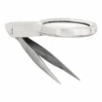 These stainless steel tweezers feature a straight tip and a silver finish. With an overall length of 3 3/4 inches, they are suited for grasping or removing small objects in medical and first-aid settings