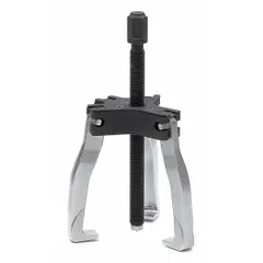 External-grip jaw puller with 5 ton pulling capacity, 5 in jaw reach, and 0.5 in jaw thickness. Features 9/16"-20 thread and is convertible between 2 and 3 jaws. Used for removing gears, bearings, and pulleys in industrial maintenance and automotive repair.