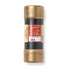 Class J fast-acting cylindrical fuse rated 60 A and 600 V AC. Non-indicating design with a cylindrical body. Provides overcurrent protection in industrial electrical circuits such as motor control centers, panelboards, and switchgear.
