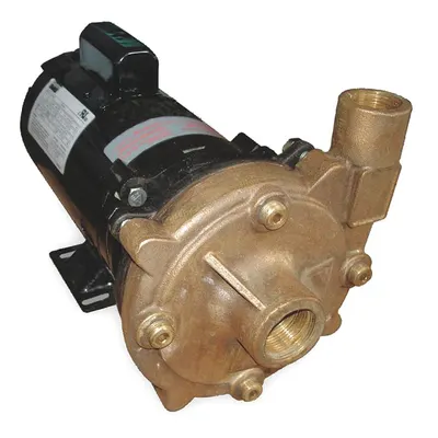 Dayton Centrifugal Pump: 1 hp, 115/230V AC, 100 ft Max Head, 1 1/4 in - 1 to 1-1/2 HP Straight Centrifugal Pumps