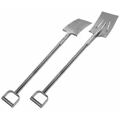This stainless steel scoop features a 9-inch blade length and 7-inch blade width, suitable for hygienic material handling in food processing, pharmaceutical, and clean-room environments. Its smooth, non-porous surface facilitates contamination-free transfer of powders, granules, or bulk solids.
