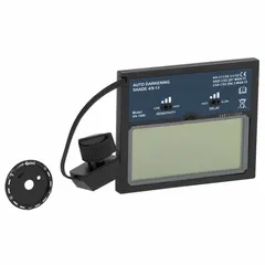 This SELLSTROM welding filter plate is made of polycarbonate with a black lens color. It has a welding shade designation of W9-13 and includes grind mode. The plate length is 4 11/32 inches. It is designed for use with the Advantage Plus Welding Helmet model S26100, providing auto-darkening protection for welding and grinding tasks.