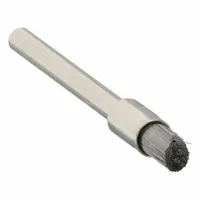 This light-cleaning brush from WEILER is designed for carbon steel surfaces. It features a 3/16 in diameter, 0.003 in fill diameter, and a 1/8 in shank. The crimped steel fill is suited for precision deburring and surface finishing in confined areas, typical for industrial maintenance and fabrication tasks