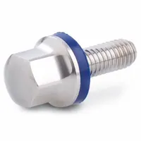 Partially threaded M16 hex head bolt in Grade 316L stainless steel with a 38 mm minimum thread length. Includes an FDA-approved pre-mounted sealing washer. Used in hygienic flanged connections for food, beverage, pharmaceutical, and other sanitary processing environments