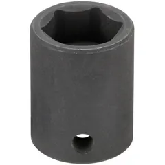 SAE 6-point impact socket with 3/8" drive and 3/4" socket size. Standard profile, not thin-wall. Manganese phosphate coating. For use with impact tools in automotive, heavy equipment, and industrial applications.