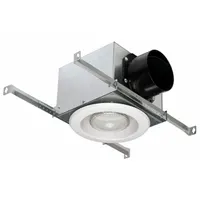 Grille for inline duct fans, constructed of plastic and metal in a white finish. Includes a compact fluorescent bulb for illumination. Operates at 120V AC. Suitable for covering and protecting fan openings in ventilation systems