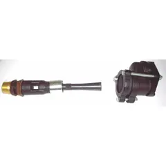 Deep-well jet pump ejector for use in water-well systems where suction lift exceeds standard pump capability. Includes venturi. Compatible with universal deep-well jet pump systems. Configured for six-pipe installation.