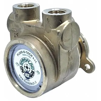 FLUID-O-TECH Rotary Vane Pump: Direct Drive, Stainless Steel Body, 3/8" NPT - Carbonator Mount Rotary Vane Pump Heads