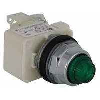SCHNEIDER ELECTRIC Pilot Light: 30 mm Panel Mounting Size, Green, LED, 9001K Series (MPN 9001KT38LGG31)