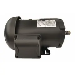 Totally enclosed fan-cooled (TEFC) 3-phase AC motor with C-face and rigid base mounting. Rated 2 hp, 1745 RPM at 60 Hz, 230/460V AC, 5.44/2.72 A full load current. Suitable for industrial equipment such as pumps, fans, conveyors, and compressors.