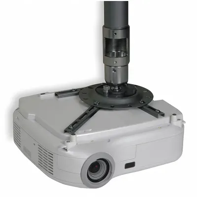 PEERLESS Ceiling Projector Mount: Ceiling, Fixed, 5° Down, -5° Up, Powder Coated - Fixed Projector Mounts