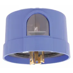 This turn-locking photocell provides automatic dusk-to-dawn lighting control for outdoor applications. It features SPST switching, operates at 120-277V AC, and includes 320 J surge protection. The twist-lock mounting base simplifies installation on area lights, parking lot fixtures, and building floodlights.