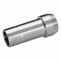 Double-ferrule compression fitting for connecting two tubes of equal outer diameter. Constructed of stainless steel for corrosion resistance. Suitable for use in instrumentation and process systems requiring leak-tight connections in gas, chemical, and fluid handling applications