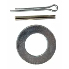 Accessory hardware kit for hand truck wheel assemblies. Includes fasteners and components to secure or replace wheels, bearings, brakes, and axles on industrial hand trucks. Compatible with part number 6W046.