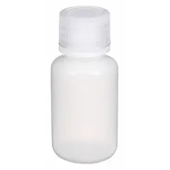 HDPE Narrow Mouth Round Lab Bottle, 60 mL, Natural, 20-410 mm Screw Closure, Unlined