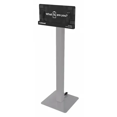 KWIKBOOST Device Charging Station: (4) 9 in Lightning/(4) 9 in Type C cables - Pedestal