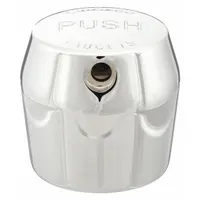 Handle: Chicago Faucets, Knob Handle, Use with Hot/Cold Water Temp, Metal, Mixing Valve Not Included (MPN 665-PSHJKCP)