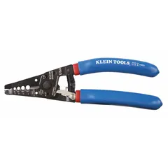 This multifunction wire stripper is designed for cutting and stripping stranded wire from 6 to 12 AWG. It features a steel construction with a standard cushion grip and an angled head for improved access. The tool is commonly used in electrical installations, panel building, and industrial maintenance tasks.