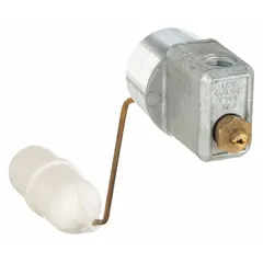 Zinc-bodied air volume control for bladderless well water tanks. Features 1 1/4 inch MNPT connection and 20 psi minimum tank pressure rating. Regulates air cushion in the tank to maintain consistent water pressure and prevent pump short-cycling. Suitable for residential and light-commercial water systems.