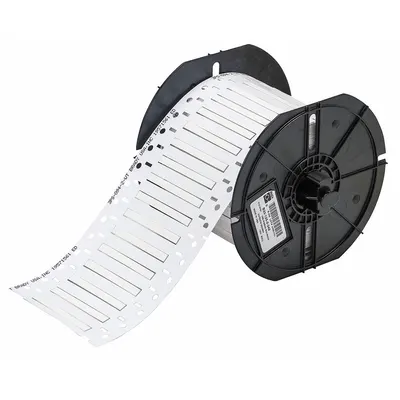 BRADY Sleeve Label: 3/32 in x 2 in, Polyolefin, White (Matte) - Brady Precut Sleeve Label Rolls